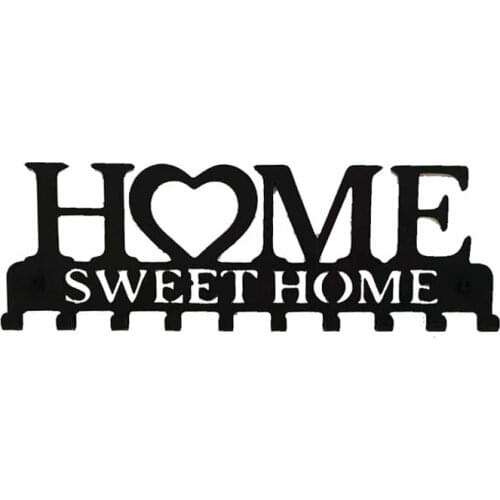Key Holder for Wall Mount Sweet Home Organizer Decorative Housekeeper On Wall Metal Wall Coat Rack Key Hanger For Front Door