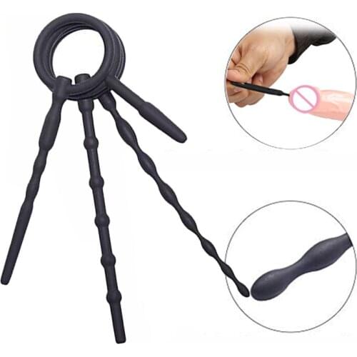 Male Urethra Catheter Penis Plug Tube Urethral Stretcher Urethral Sound Penis Dilator Adult Product Sex Toy for Men Masturbators