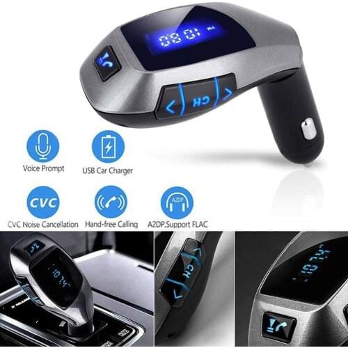 FM Transmitter Car Bluetooth 5.0 Wireless Handsfree Player Accessories Car Fast 2.1A wifi USB Receiver Charger Double MP3 A Z4B9