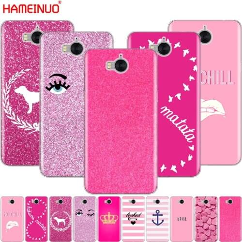 HAMEINUO plain pink girl print cell phone Cover Case for huawei honor 3C 4X 4C 5C 5X 6 7 Y3 Y6 Y5 2 II Y560 2017