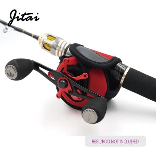 JITAI High Elastic Breathable Fishing Reel Bag Nylon Material Light 0.19kg Strong Viscosity Protective Case For Fish Wheel