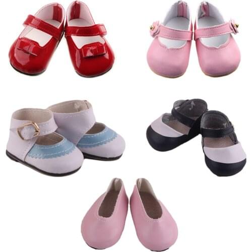 Doll 14 Styles Fashion Leather Shoes 18 Inch American&43Cm Born Baby,Generation,Russian DIY Toy Birthday Girls Gift