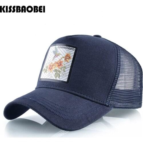 Hummingbird Summer Baseball Cap Women Summer Snapback Caps Girl Fashion Flower Trucker Hat For Women Breathable Mesh Fitted Hats