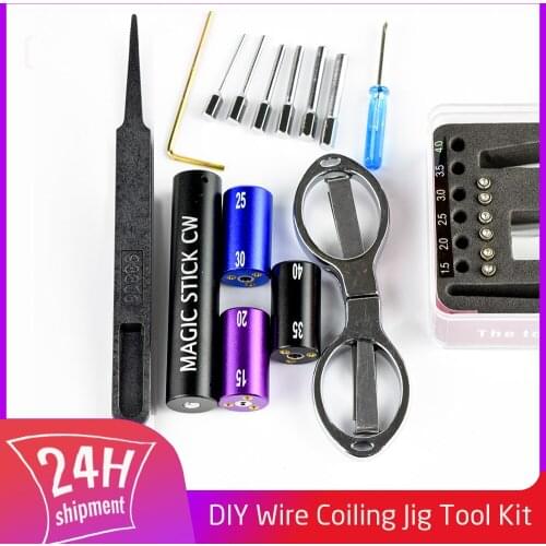 DIY Tool Kit Set Coil Jig Resistance Wire Koiler Coil CW 20/25/35 Winding Pliers for Vape Magic Stick RBA RDA RTA Atomizer Tank