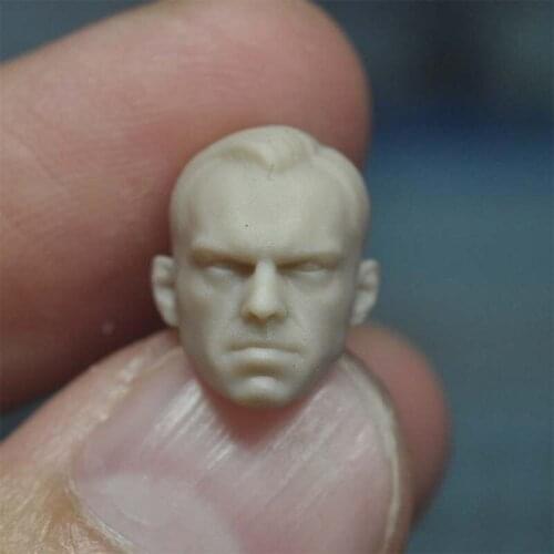 Unpainted 1/18 Hugo Weaving Head Sculpt PVC Male Soldier Head Carving Fit 3.75'' JOYTOY ORI TOY Action Figure