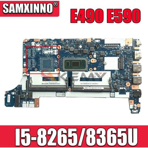 Original for Lenovo ThinkPad E490 E590 Laptop motherboard E490 With I5-8265/8365U FE490/FE590/FE480 NM-B911 100% fully tested