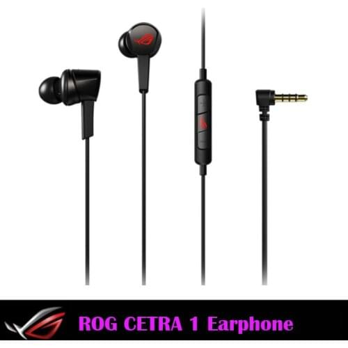 Original New Official ASUS ROG Cetra 1/2 Earphone for Rog Phone 5/3/2 Gaming Headset Reduction Surround 7.1 Sound Effect 3.5mm
