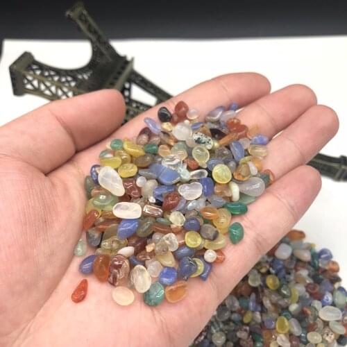 200G Natural Mixed colored agate Gravel Crystal Jardin Home Decor Lrregularly Aquarium Healing Energy Treatment Stone