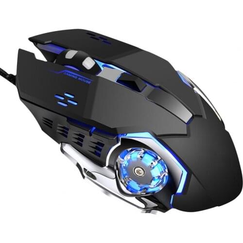 Wired Mouse 4 DPI Speed High Precision 7 Buttons Symmetric Ergonomic Optical Mouse for Computer