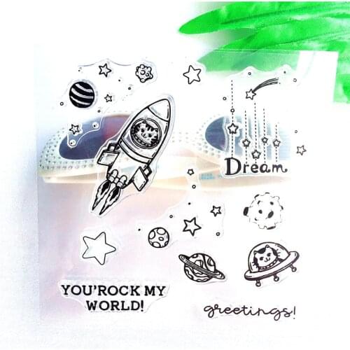 11*11 Fairy Rocky Dream Transparent Clear Silicone Stamp Seal for DIY Scrapbooking Photo album Decorative Clear Stamps Sheet