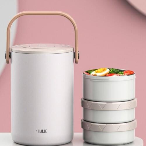 Work Portable Lunch Box Stainless Steel Keep Warm Healthy Eco Friendly Sealed Lunch Box Picnic Boite Rangement Tableware DG50LB