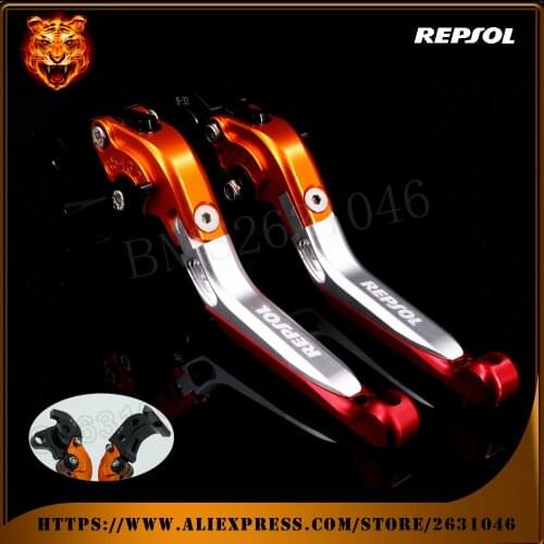Motorcycle Adjustable Folding Extendable Brake Clutch Levers REPSOL For HONDA CBR1000RR FIREBLADE 2004-2007, CB1000R 2008-2014