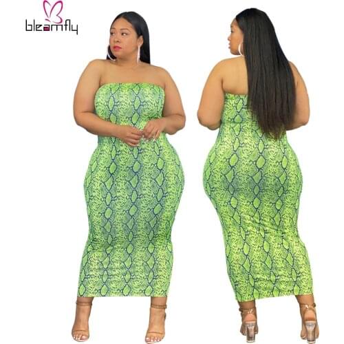 Sexy Casual Strapless Dress Women Bodycon Sleeveless Skinny Long Backless Plus Size 4XL 5XL Y2k Dresses Vestido Mujer Summer