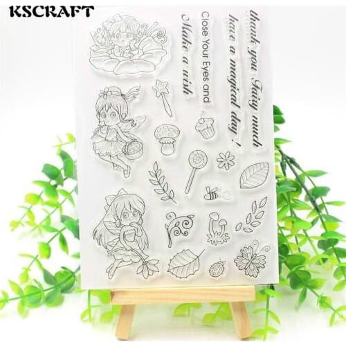 KSCRAFT Little Fairy Transparent Clear Silicone Stamp/Seal for DIY scrapbooking/photo album Decorative clear stamp sheets 236