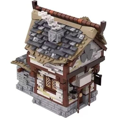 Technical building block MOC classic Street View series tavern DIY assembled toy gift model childrens education