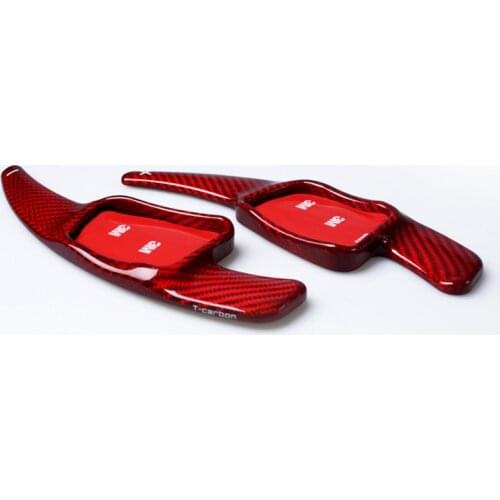 Lengthen Style Red Glass fiber Steering wheel paddle shift Fit For AUDI Q2 Q7 TTS S4