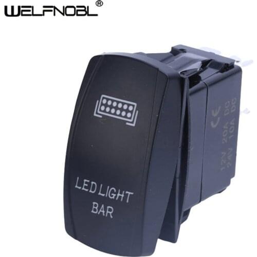 Waterproof 12V 24V Dual LED Rocker Switch Red Blue Green Yellow Lights Rocker Switch Button for Car Boat Marine Caravan 4x4