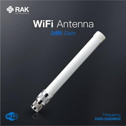Fiber Glass WiFi Antenna 2dBi Gain N-Type Male Connector Coaxial Cable 2400-2500MHZ Frequency