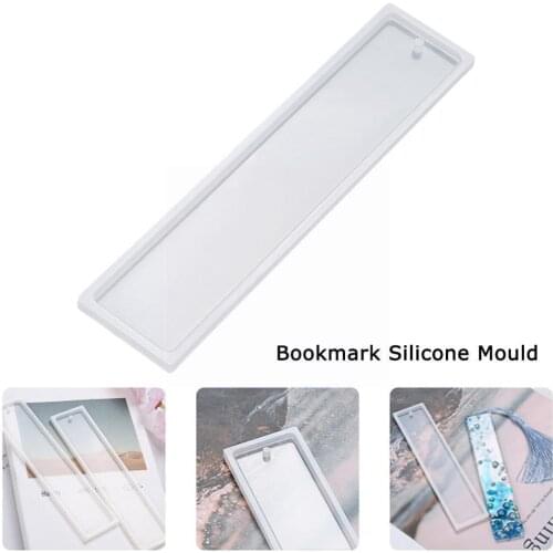 1pc High Quality Rectangle Silicone Bookmark Mold Bookmark Mould Resin Craft Silicone Making Jewelry Transparent DIY Epoxy P8G4