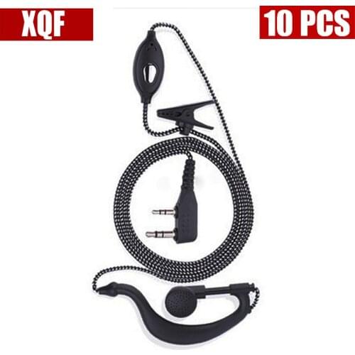 XQF 10PCS NEW!Hot selling earpiece for BAOFENG UV-5R 888S B5 B6 two way radio for KENWOOD walkie talkie