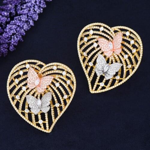 Boucle d'oreille femme 2021 New Trendy Romantic Stud Earrings Women Earrings Sweet Heart Shape Top Quality Fashion earings