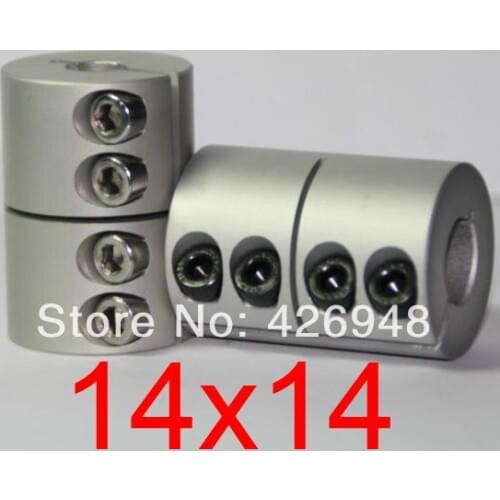14x14 Rigid clamping screws Solid Coupling for Engraving machine,14mm to 14mm shaft butt-muff coupler for stepper motor D32 L45