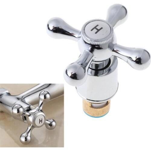 1Set Copper Cross Handle Bath Sink Faucet Handle for Kitchen Bathroom Sink Water Faucet Mixer Accessories