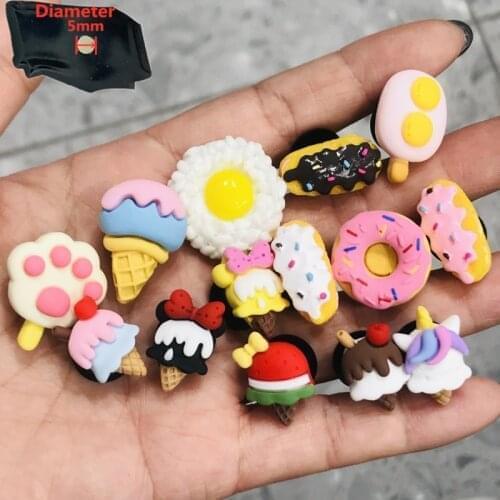 1PCS Resin Cute Cartoon Fridge Magnetic Sticker Yolk Ice Cream Donut Chocolate Unicorn Bow Refrigerator Magnet Children Gift