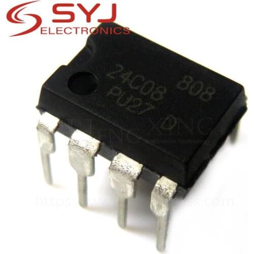 10pcs/lot AT24C08AN AT24C08BN AT24C08N AT24C08 24C08AN 24C08BN 24C08N 24C08 DIP-8 In Stock