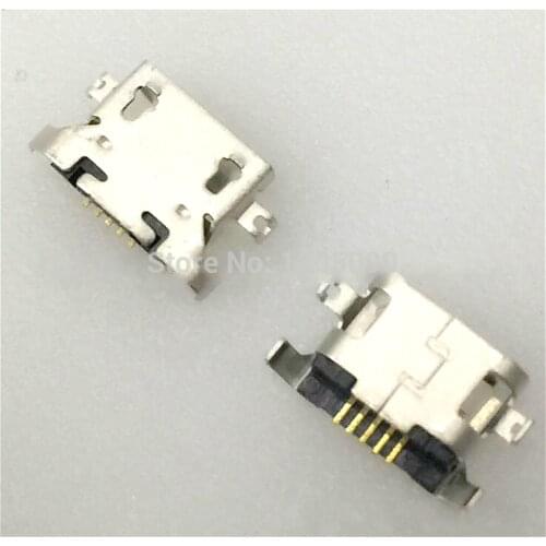 10pcs Micro USB 5pin heavy plate 1.27mm without curling side Female Connector For lenovo A850 Mini USB Jack