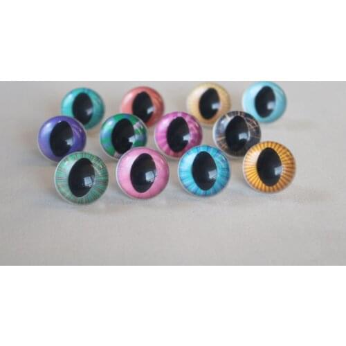 100pcs 12mm 13 14 15 18 25mm clear crystal safety toy cat eyes +hand washer--color -size option--X12A