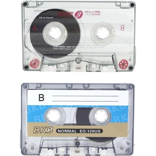 2Pcs Standard Cassette Blank Tape Player Empty 60 Minutes Magnetic Tape E65E