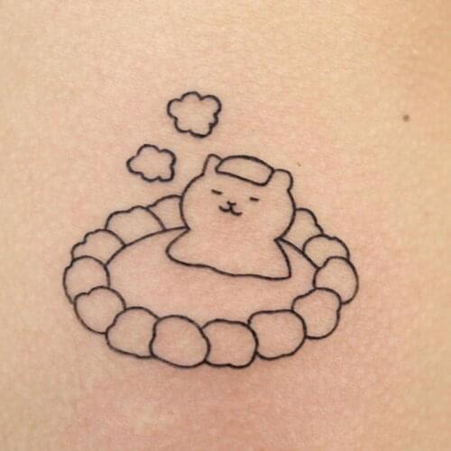 2pcs Cheap Wholesale Cartoon Temporary Tattoo Cute Little bear Sticker Women Girl Kids Body Arts Waterproof Tattoo Stickers