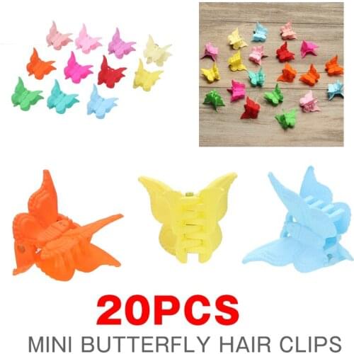20/50Pcs Kids Girls Mini Butterfly Hair Clips Claw Clamps Mixed Color childrens Hair Clip Headdress Butterfly Clip