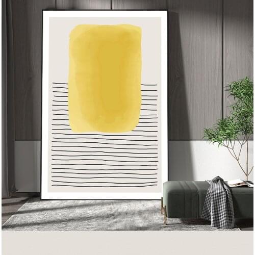 Abstract Minimalist Line Canvas Painting Wall Art Sunset Geometric Poser and Prints Nordic Style Home Bedroom Decoration Picture