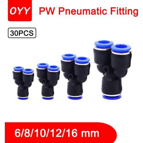30PCS PW6-04 PW8-06 PW10-06 pneumatic quick Quick Pressure Regulator Throttle Valve Compressor Accessories Pneumatic Fitting