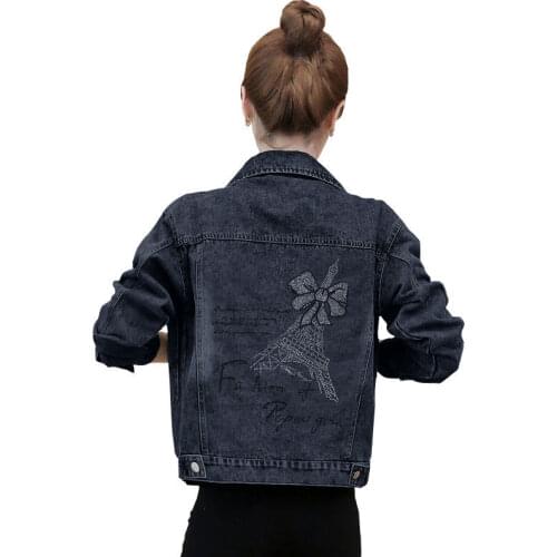 Black Jeans Jacket Plus size Short Loose Women Coat Single-breasted Female Casual Denim Jacket Outwear 2021 Spring Autumn New