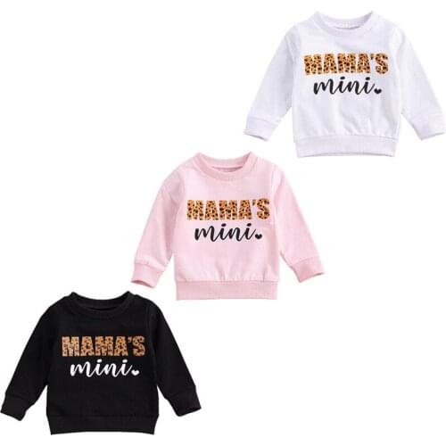 Toddler Spring Autumn Clothes Letter Print O-Neck Long-Sleeves Pullover Sweatshirt Top for Baby Girls, Boys, 0-3 Years