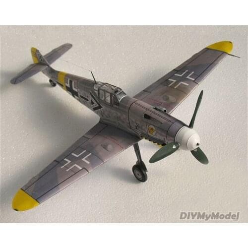 DIYMyModeI 1: 32 German fighter meserschmit bf-109 DIY Handcraft Paper Model KIT Handmade Toy Puzzles Gift Movie props