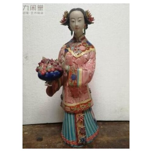 LONGEVITY AND THE DAYS OF CLASSICAL LADIES LIN EAST SHIWAN PORCELAIN HALL GIRL BEAUTY FIGURE SCULPTURE STATUE HOME DECORATION