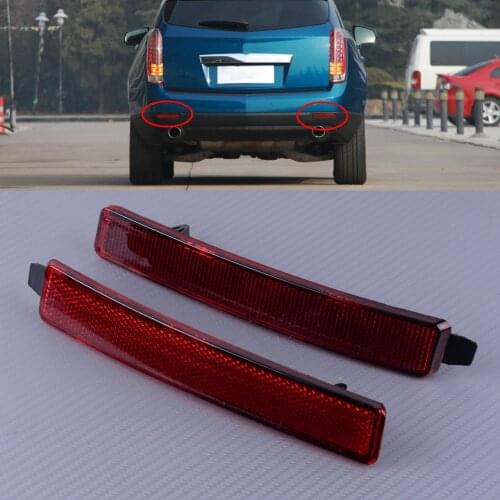 DWCX 1 Pair 25881882 25881881 Left Right Rear Bumper Reflector Fit For Cadillac SRX Chevrolet Traverse GMC Acadia Saturn Outlook