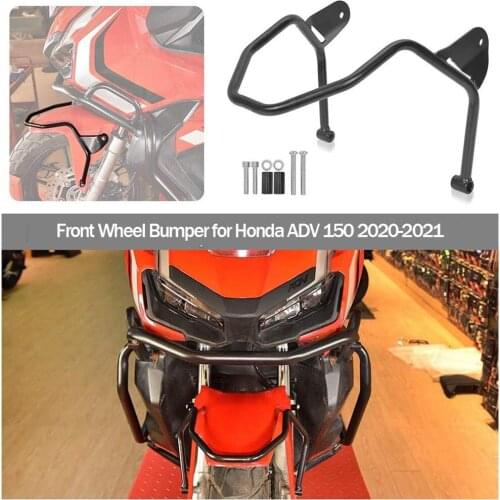 Motorcycle Front Wheel Bumper Cover Mudguard Fender Guard Frame Protector For Honda ADV 150 2020 2021 ADV150 Crash Bar Black New