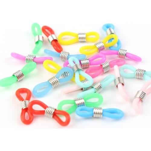 Lacoogh 50pcs Ear Hook Eyeglasses Spectacles Chain Glasses Retainer Ends Rope Sunglasses Cord Holder Strap Loop Connector
