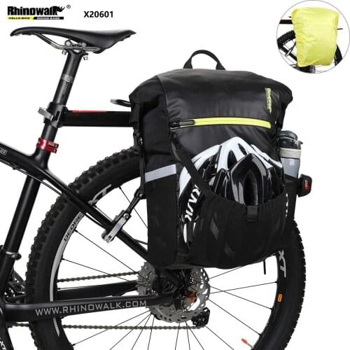 Rhinowalk 24L Multifunctional Bike Pannier Bag Waterproof Bicycle Rear Seat Cycling Backpack Motor Professional Accessories