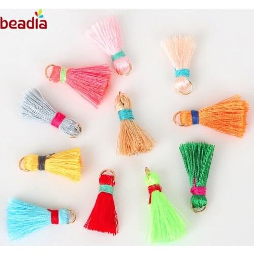 Fashion20pcs/lot Length 20+5mm Silk Tassel Brush Charms Pendants For DIY Bag Gifts Keychain Jewelry Findings Earring Accessories