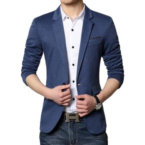 Mens Wedding Dress Blazers Fashion Casual Men Blazer Cotton Slim Blazer Masculino Male Suits Jacket M-6XL