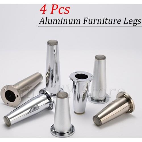 4 Pcs of Metal Aluminum Alloy Furniture Legs, Replace Sofa, Bed, Desk, TV Legs, Zinc Alloy Aluminum Alloy Furniture Legs