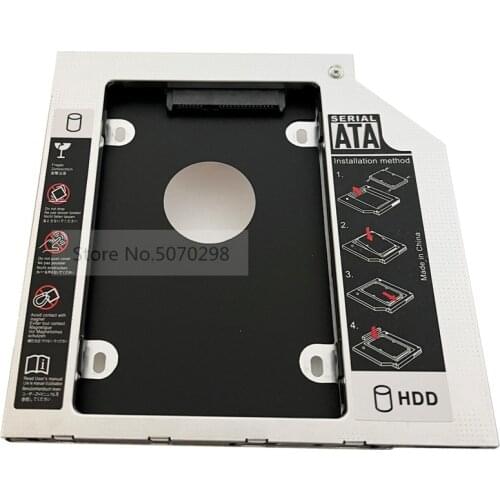 SATA 2nd HDD SSD Hard Drive Optical bay Caddy Frame Enclosure for Dell Inspiron 5458 M531R-5535 SU-208