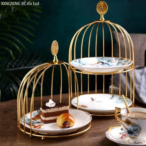 Jungle Animal Bone China Tray Fruit Plate Household Tableware Dessert Plate 8 Inch Nordic Luxury Wedding Decoration Cake Stand