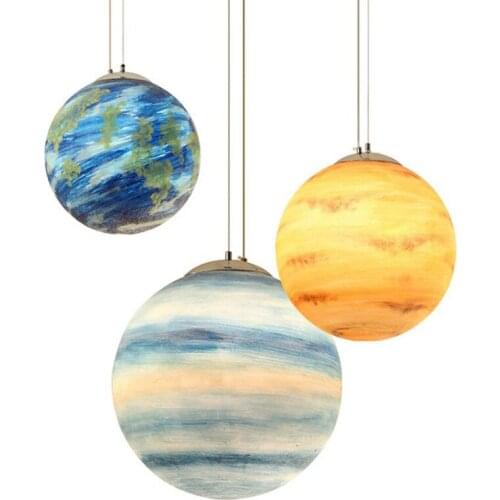 Pendant Light Creative Pendant Lamp E27 Acrylic Ball Suspension Lamp Childrens Room Lamp Boy Light Girl Lights